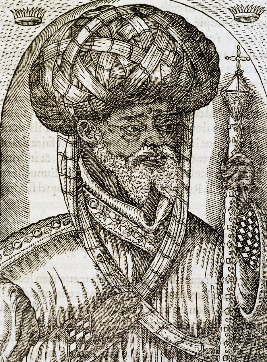 Sacerdote abissiniano, da Cosmologia Universal, de Andre Thevet (1504-1592), gravura de Andre Thevet
