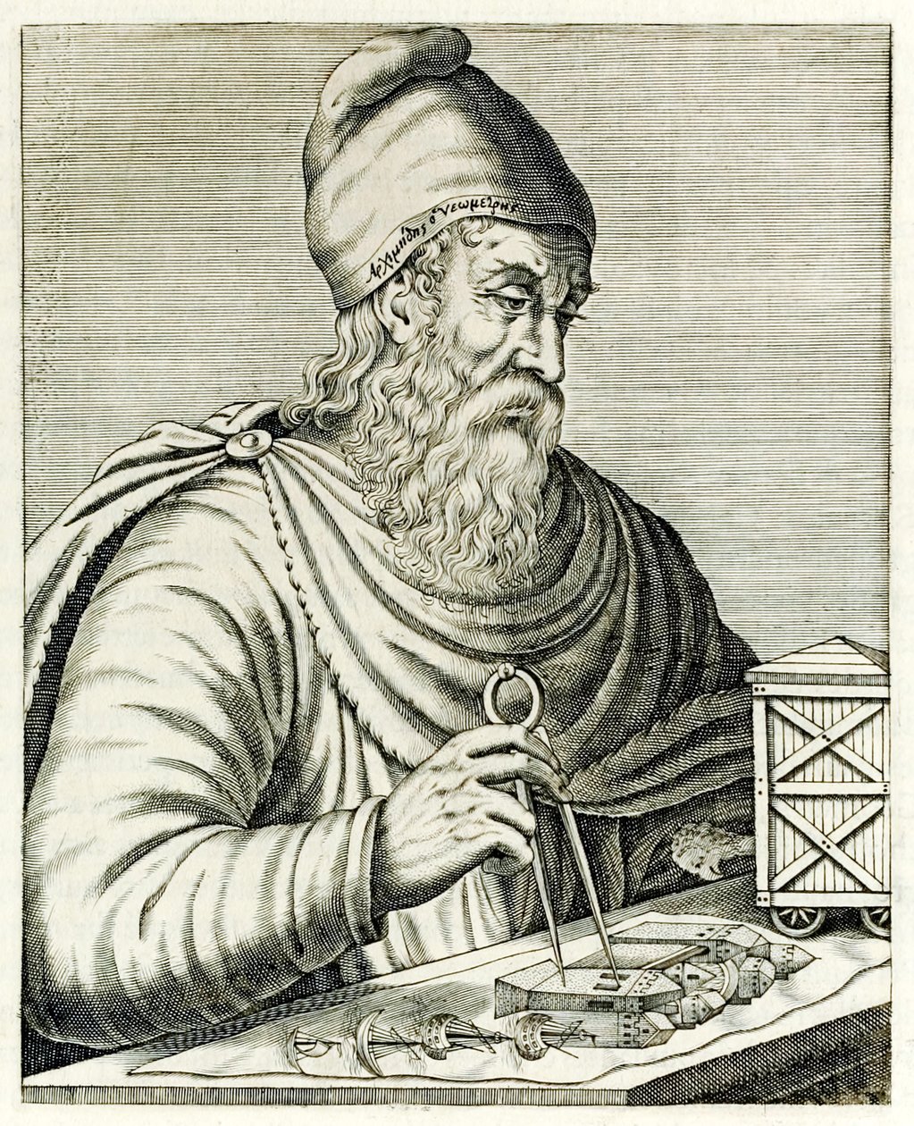 Arquimedes de Siracusa from True Portraits  de André Thévet publicado em 1594 de Andre Thevet