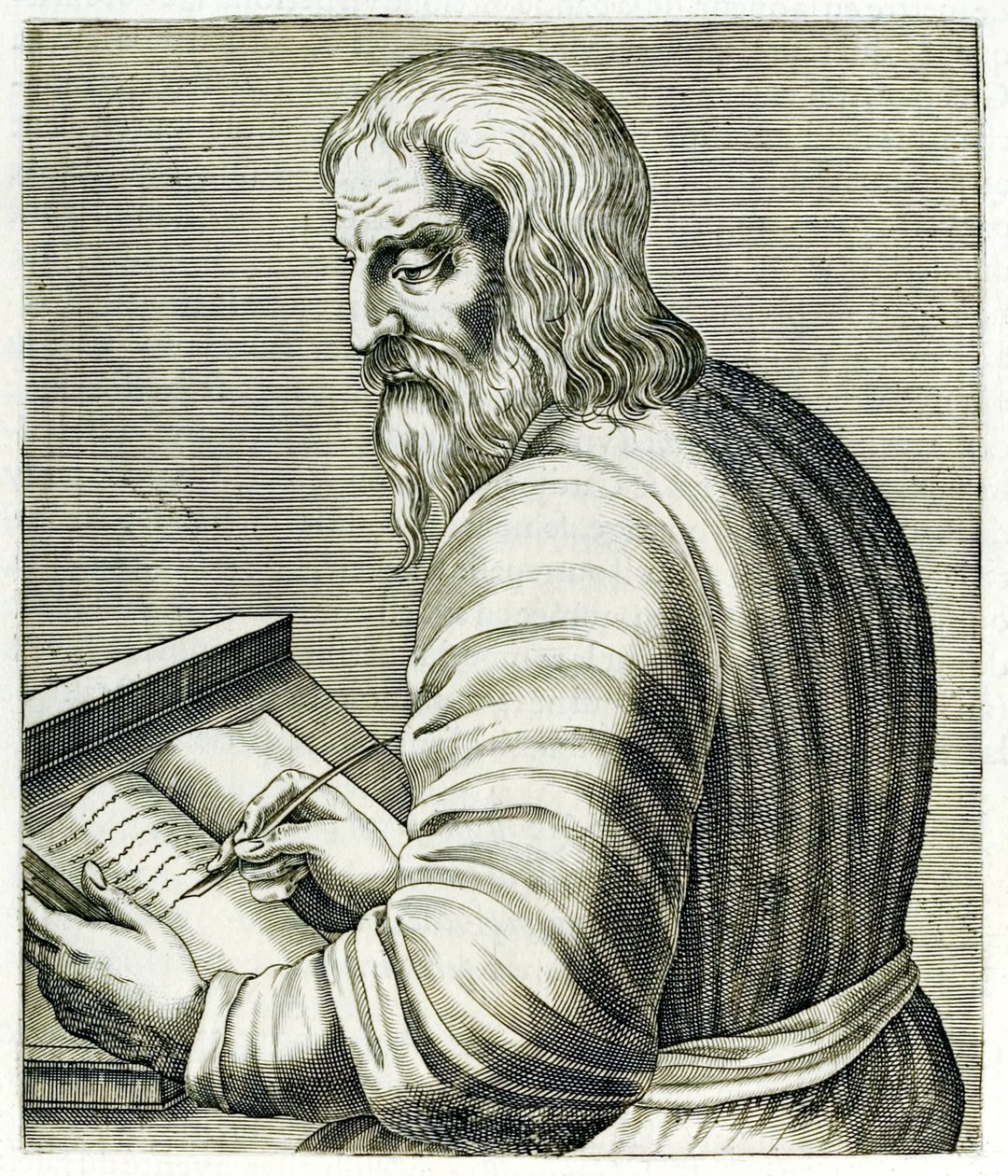 George de Trebizond, de Retratos verdadeiros  de André Thévet publicado em 1594 de Andre Thevet