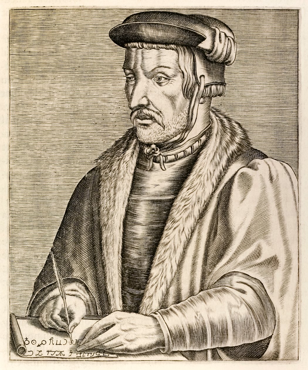 Heinrich Cornelius Agrippa, de Retratos verdadeiros  de André Thévet, publicado em 1584 de Andre Thevet