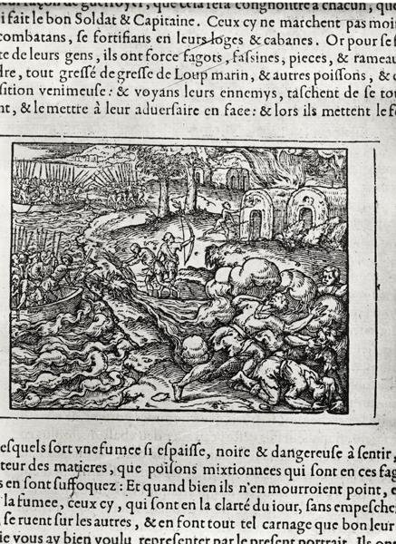Aterrissar, de Cosmography universal por Andre Thevet, 1575 de Andre Thevet