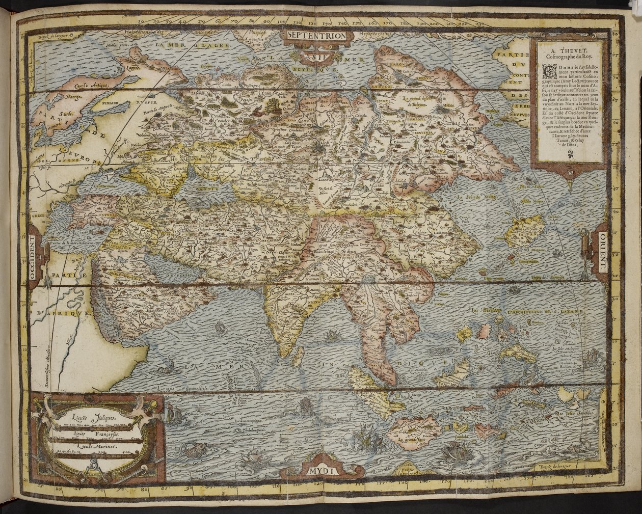 Mapa da Ásia, La Cosmographie Universelle d