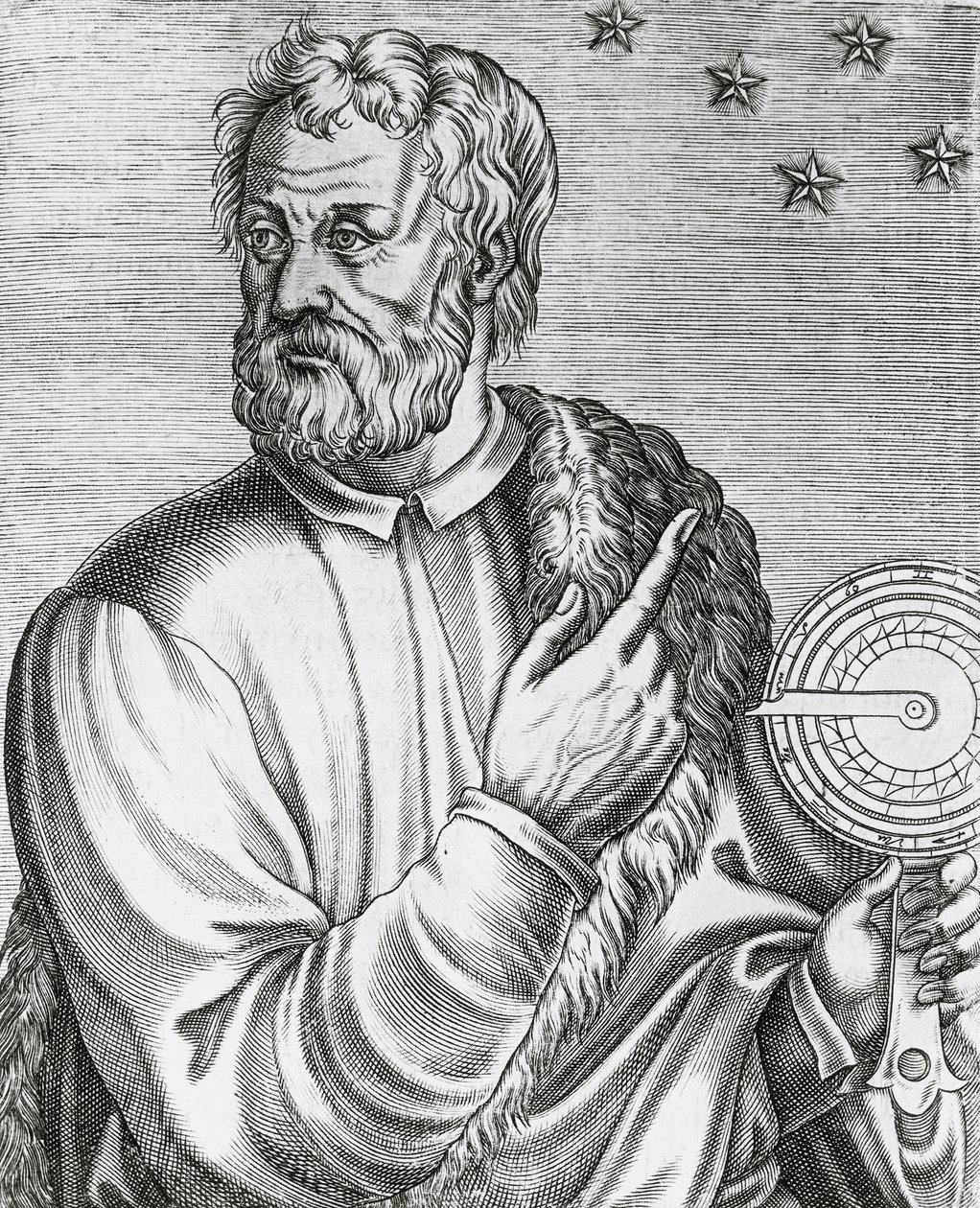 Retrato de Cristóvão Colombo (1451-1506), navegador italiano, gravura de Les Vrais portraits et Vies des Hommes illustres de Andre Thevet