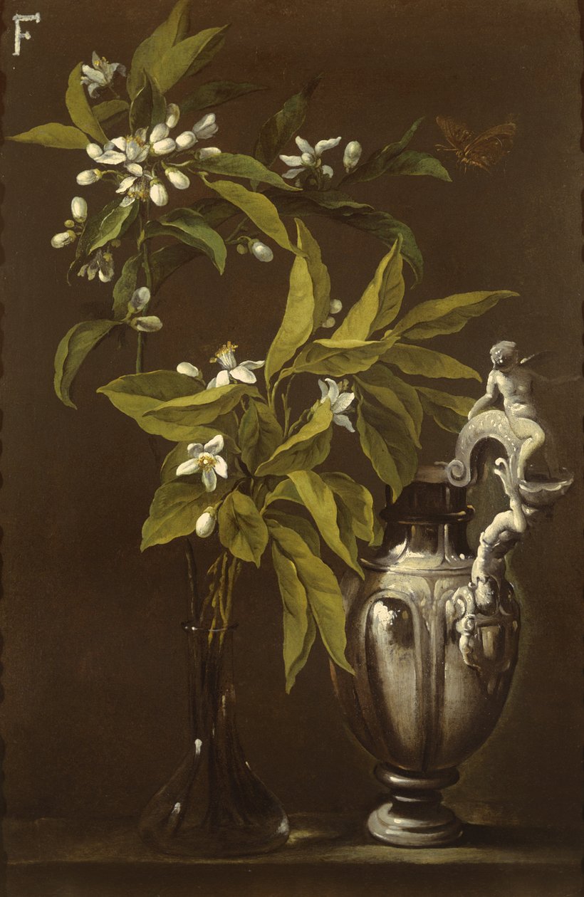 Ainda vida de flores e um vaso de Andrea Belvedere