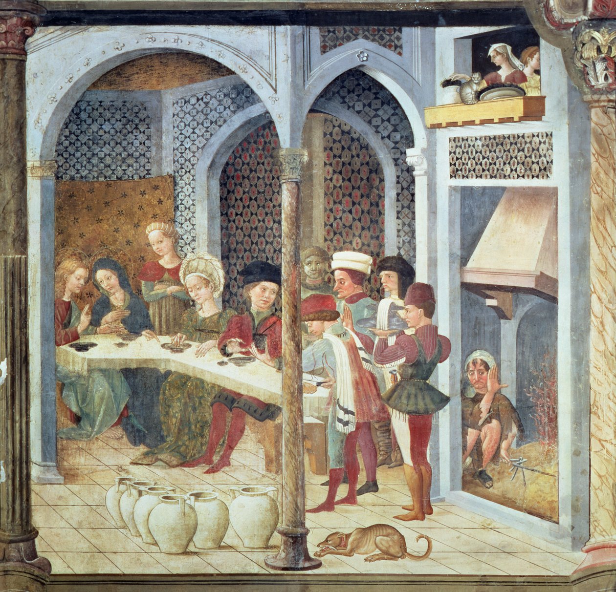 O casamento em Caná, 1470 de Andrea Delitio