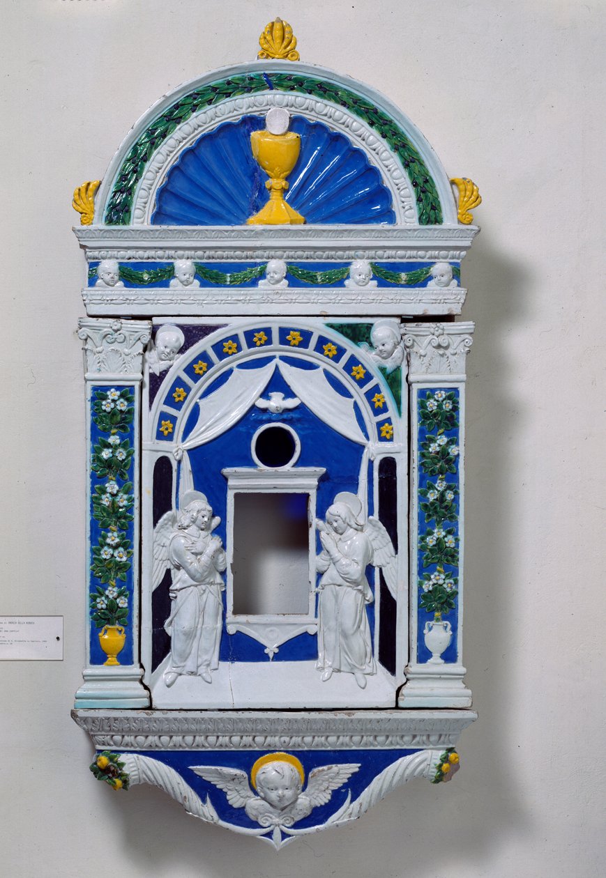 Cibório de terracota vidrado, c.1505 (cerâmica) de Andrea Della Robbia