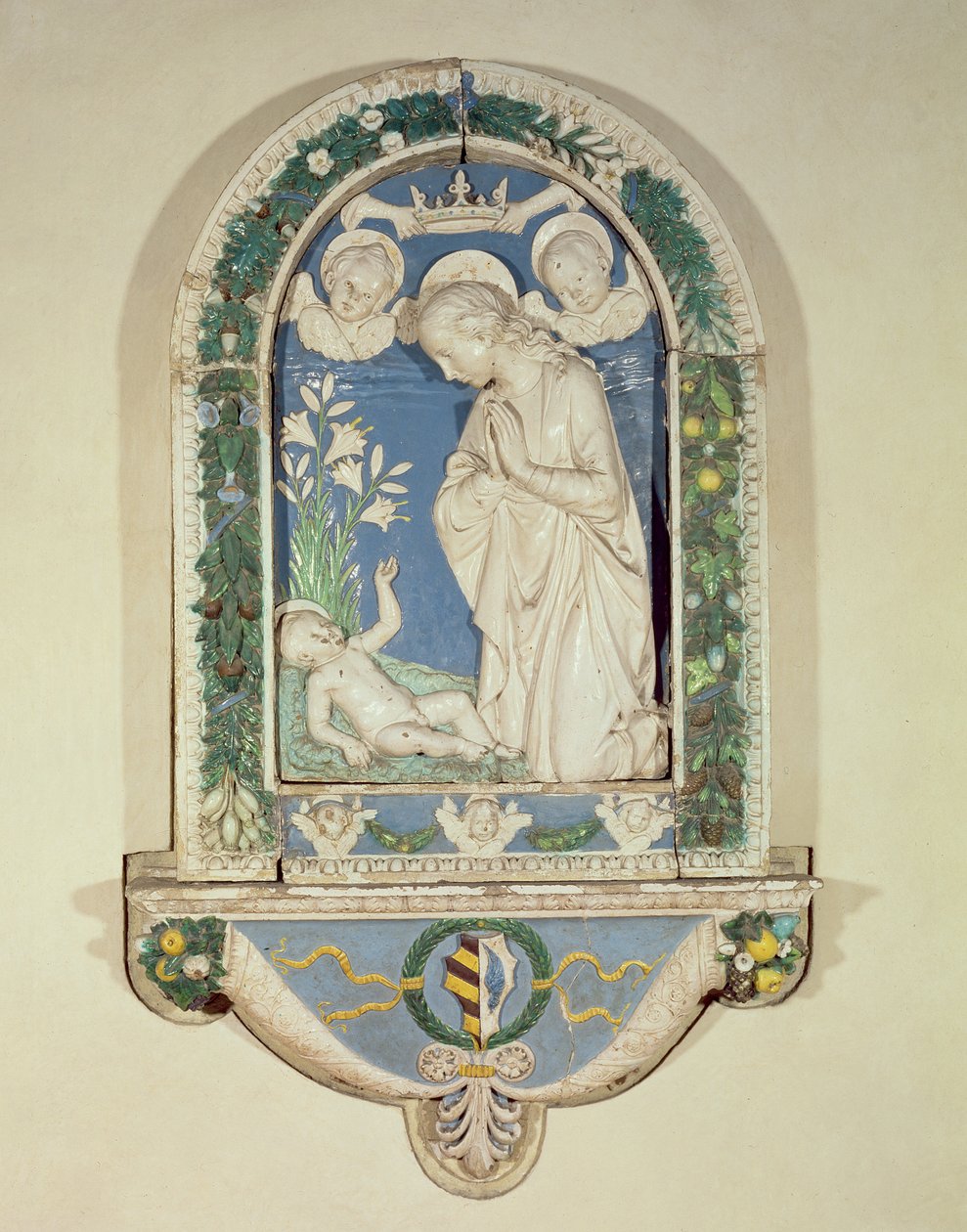 Madonna e Criança (terracota policromada) de Andrea Della Robbia
