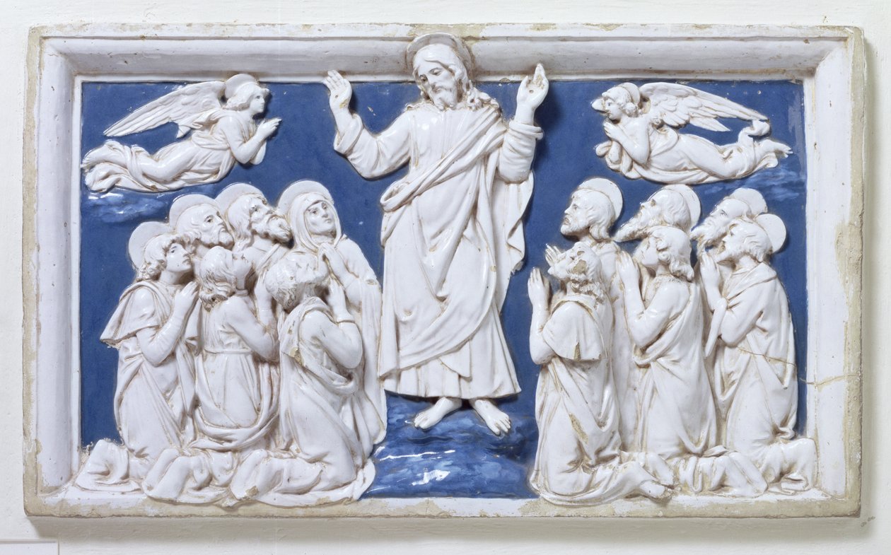 A Ascensão (terracota vidrada) de Andrea Della Robbia