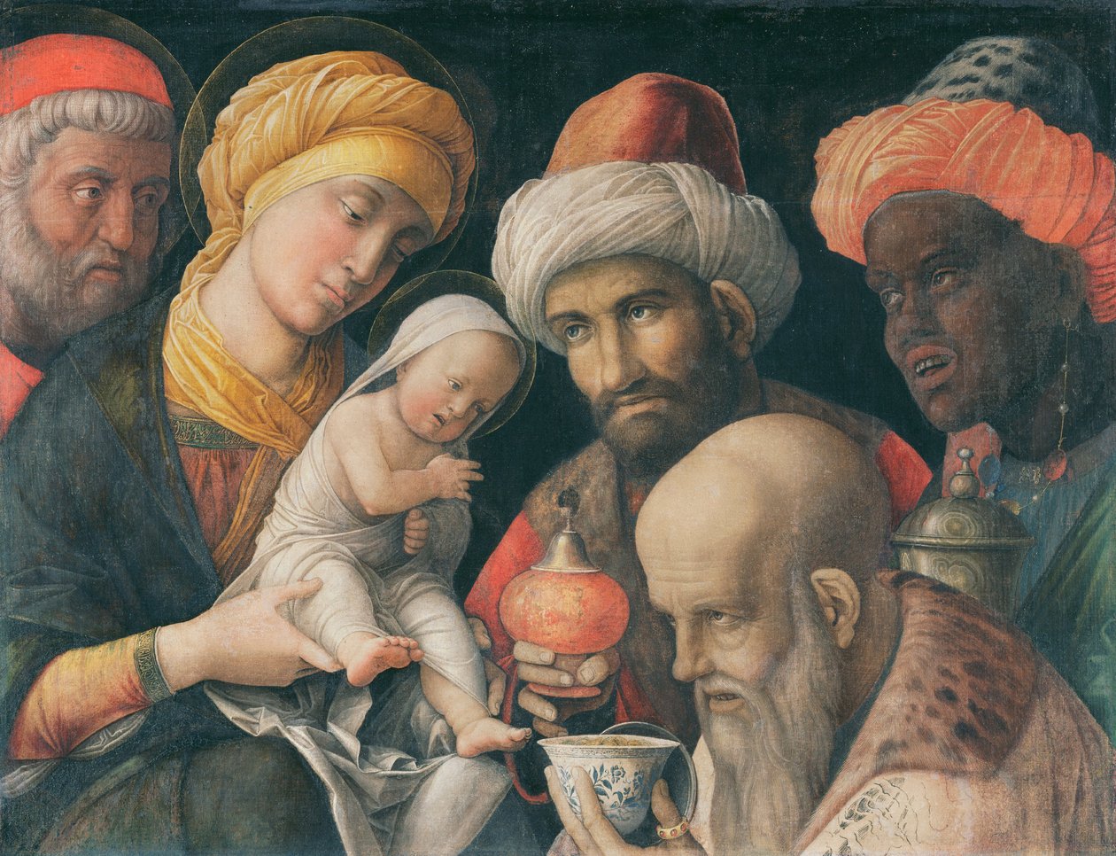 Adoração dos Magos de Andrea Mantegna