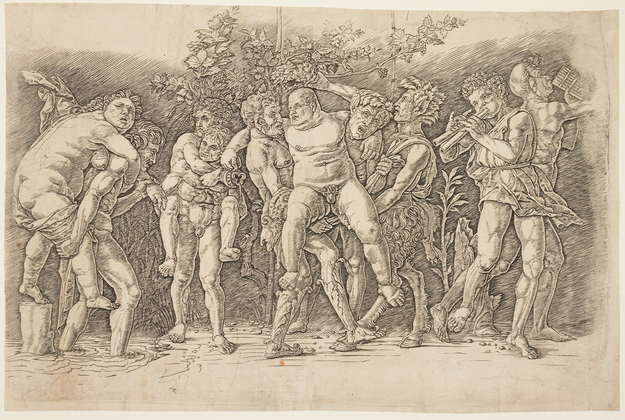 Bacanal com Sileno, início dos anos 1470 de Andrea Mantegna