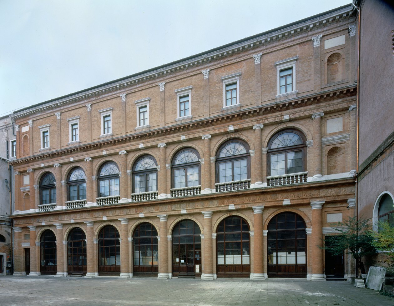 Ala remanescente de um mosteiro, agora a Academia de Belas Artes, construiu 1552 de Andrea Palladio