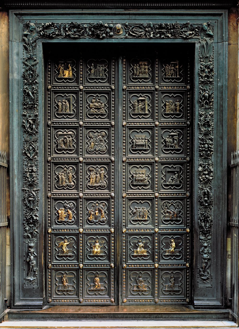 Portas do Sul do Batistério de San Giovanni, 1336 (bronze) de Andrea Pisano