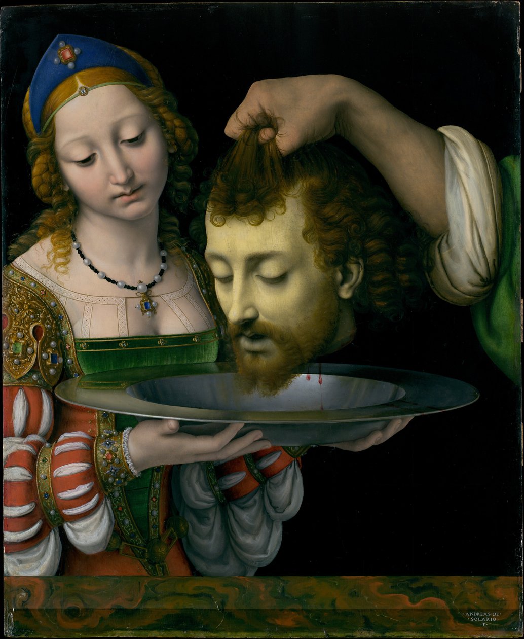 Salomé com a cabeça de São João Batista de Andrea Solari