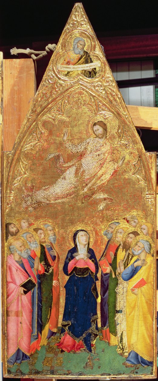 A Ascensão de Cristo, 1355-60 (tempera no painel) de Andrea Vanni