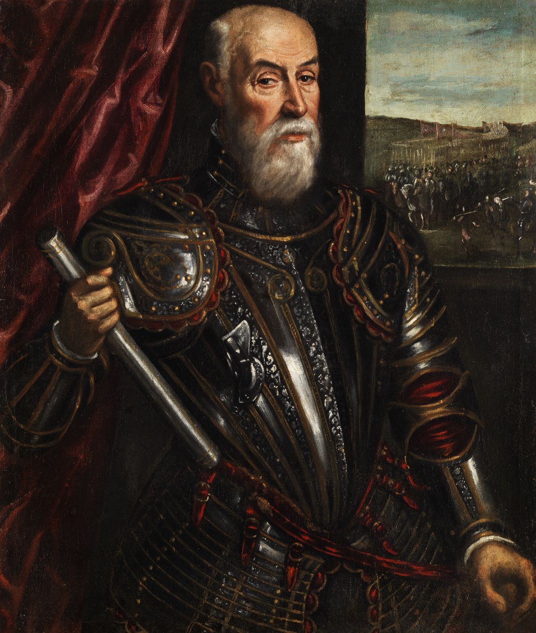 Retrato de um general veneziano. de Andrea Vicentino