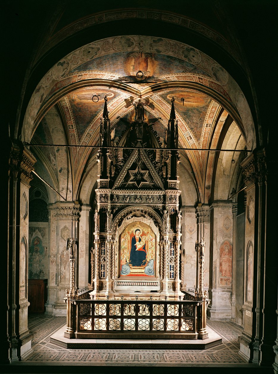 Tabernáculo com Madona e Criança com Anjos, 1347-59 de Nardo di Cione Orcagna