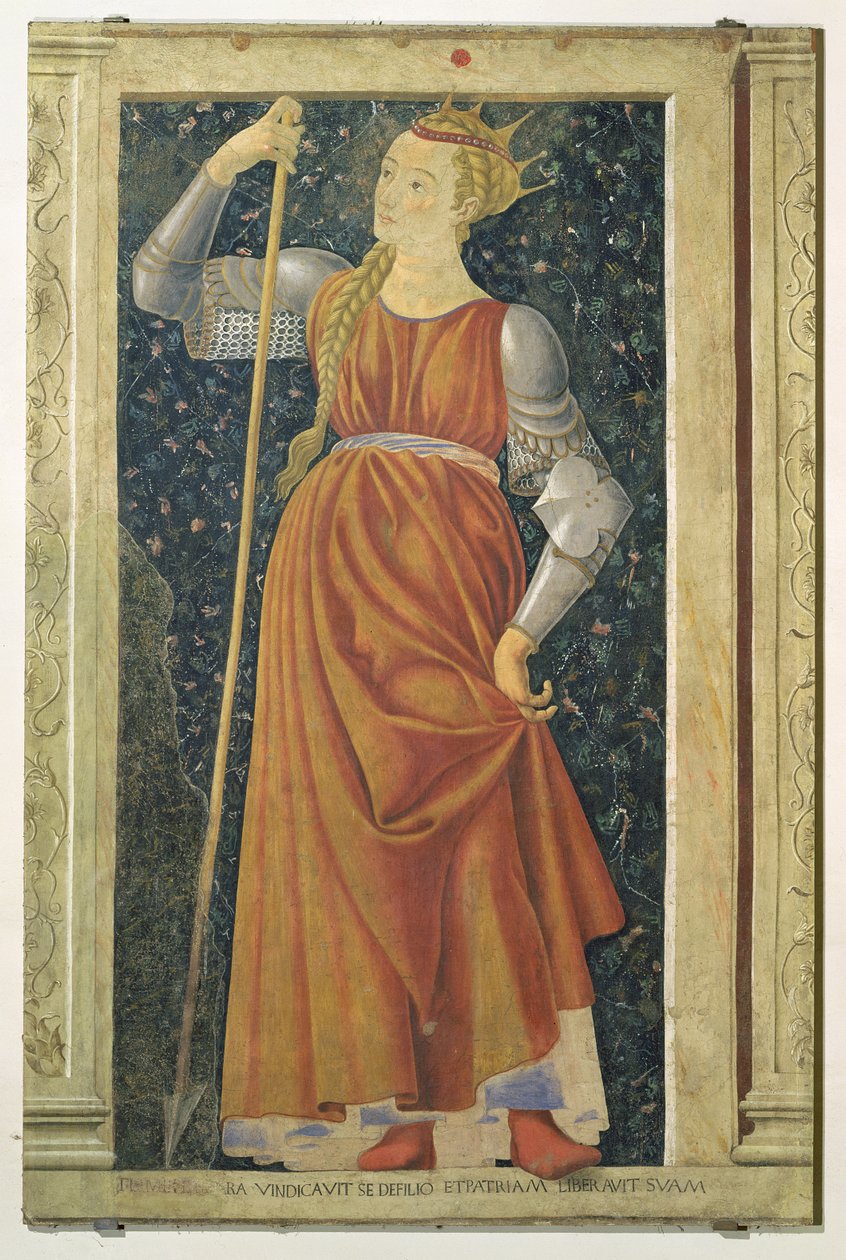 Rainha Tomyris, da série Villa Cadeucci de homens e mulheres famosos, c.1450 de Andrea del Castagno
