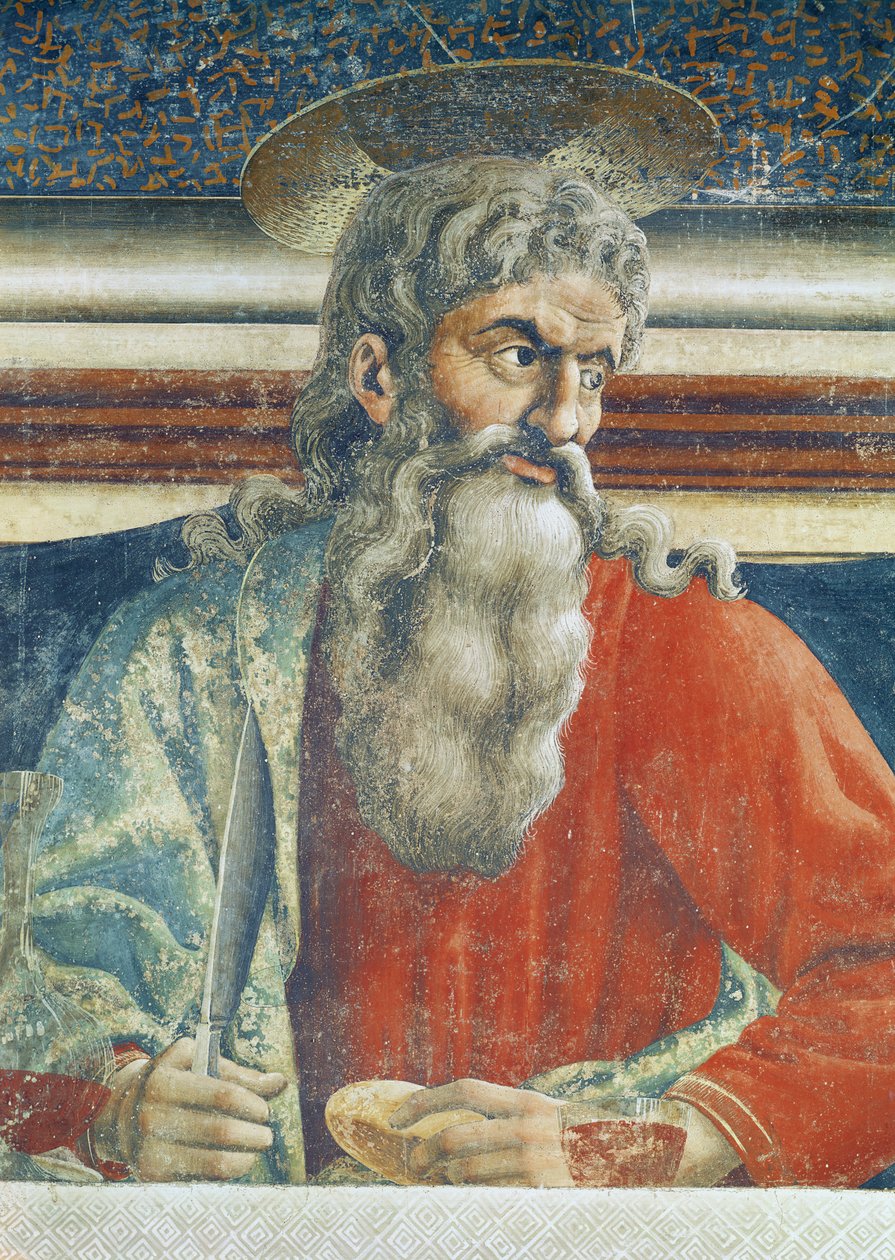 A Última Ceia, detalhe de Santo André, 1447 (detalhe de 85172) de Andrea del Castagno