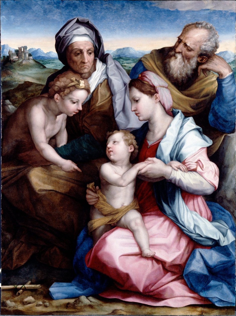 familia sagrada de Andrea del Sarto