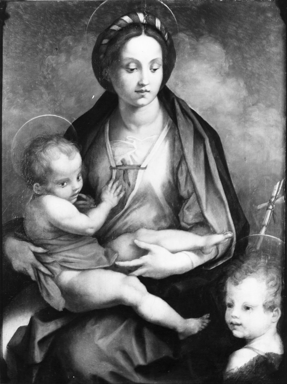 Madonna e criança com St John de Andrea del Sarto