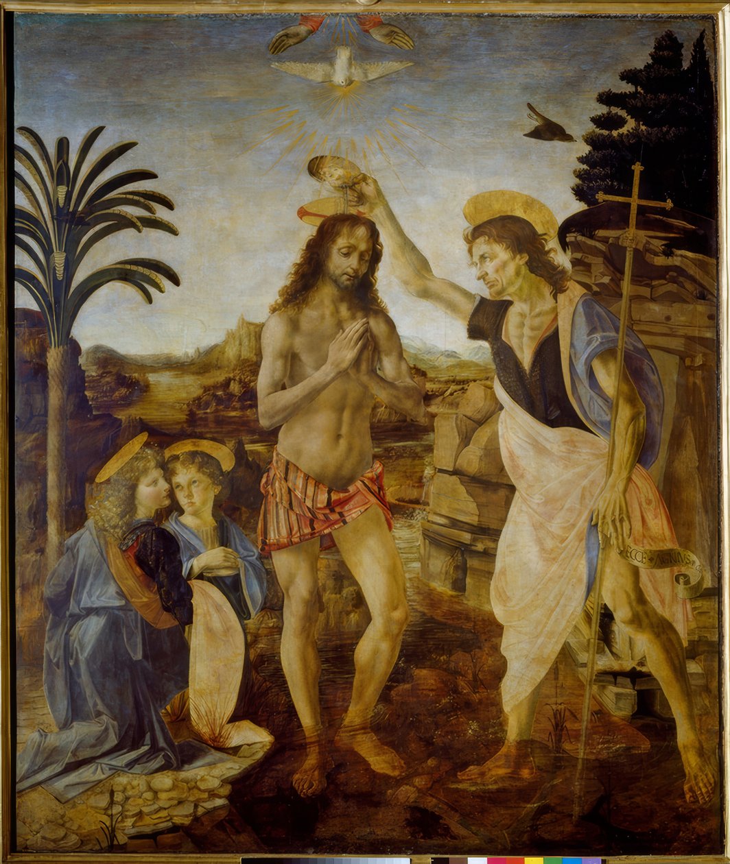 Batismo de Cristo de Andrea del Verrocchio