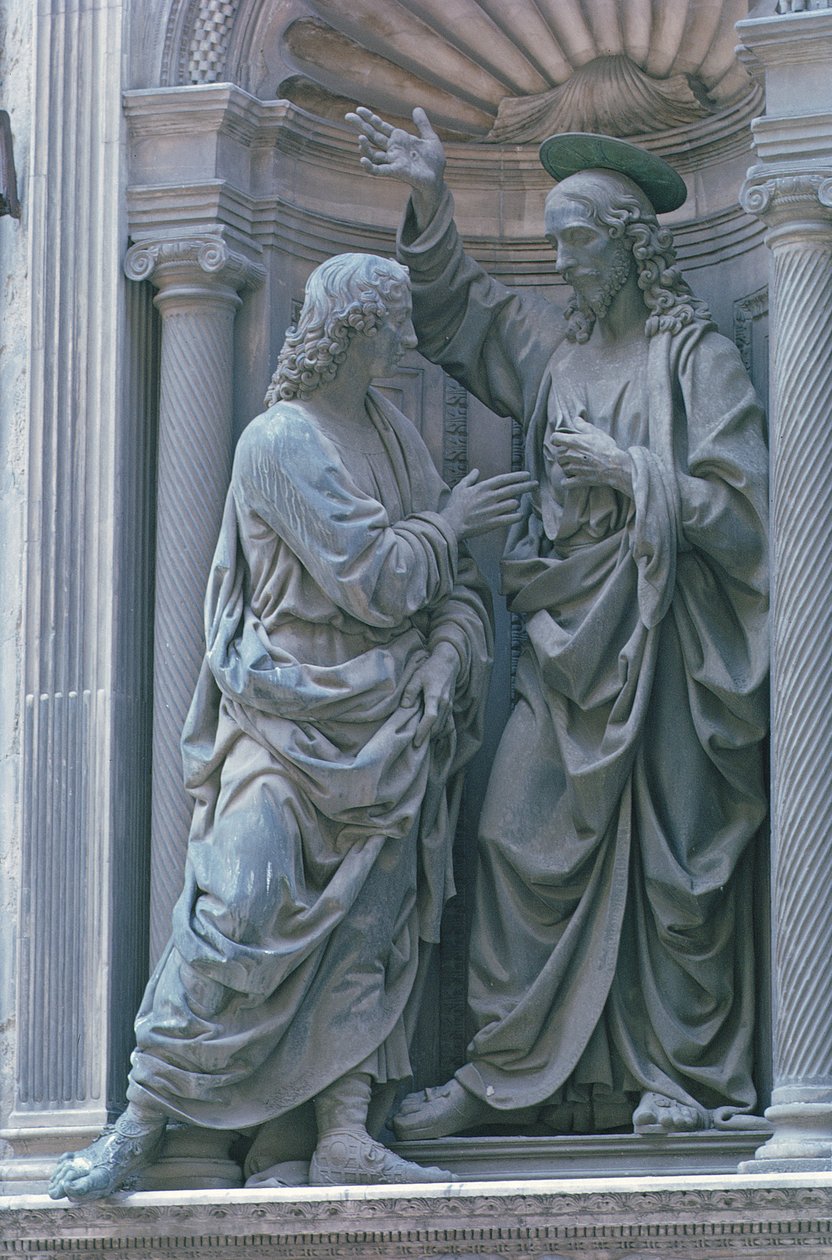 A Incredulidade de São Tomás, 1466-83 (bronze) de Andrea del Verrocchio