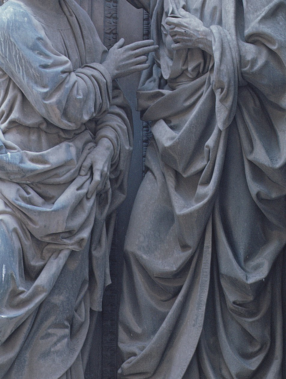 A Incredulidade de St. Thomas, 1466-83 detalhe de bronze de 241031 de Andrea del Verrocchio