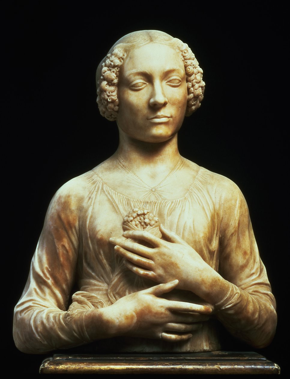 Mulher com buquê, c.1475-80 (mármore) de Andrea del Verrocchio