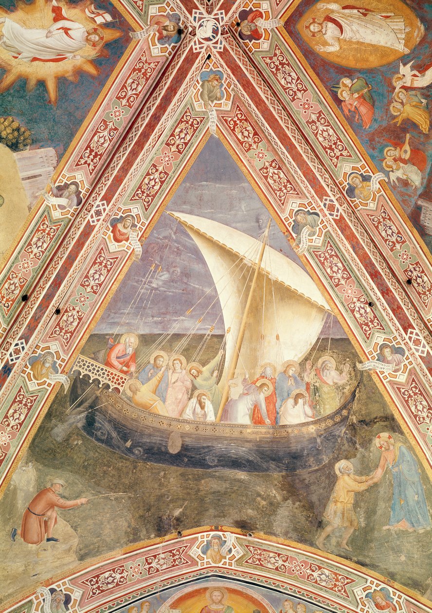 O barco de São Pedro, c.1366-1368 de Andrea di Bonaiuto