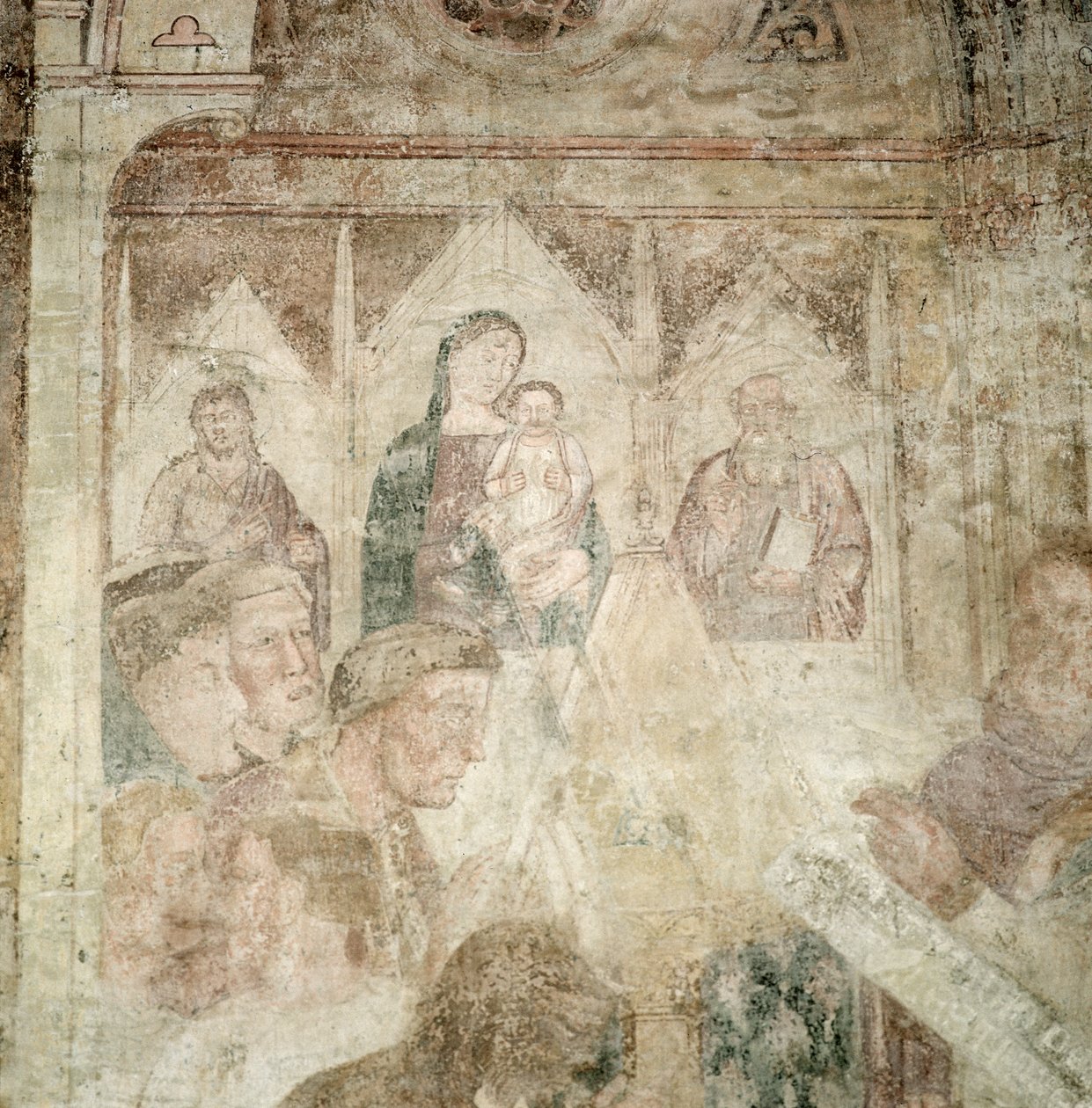 São Ranieri rezando no templo (detalhe), meados do século XIV de Andrea di Bonaiuto