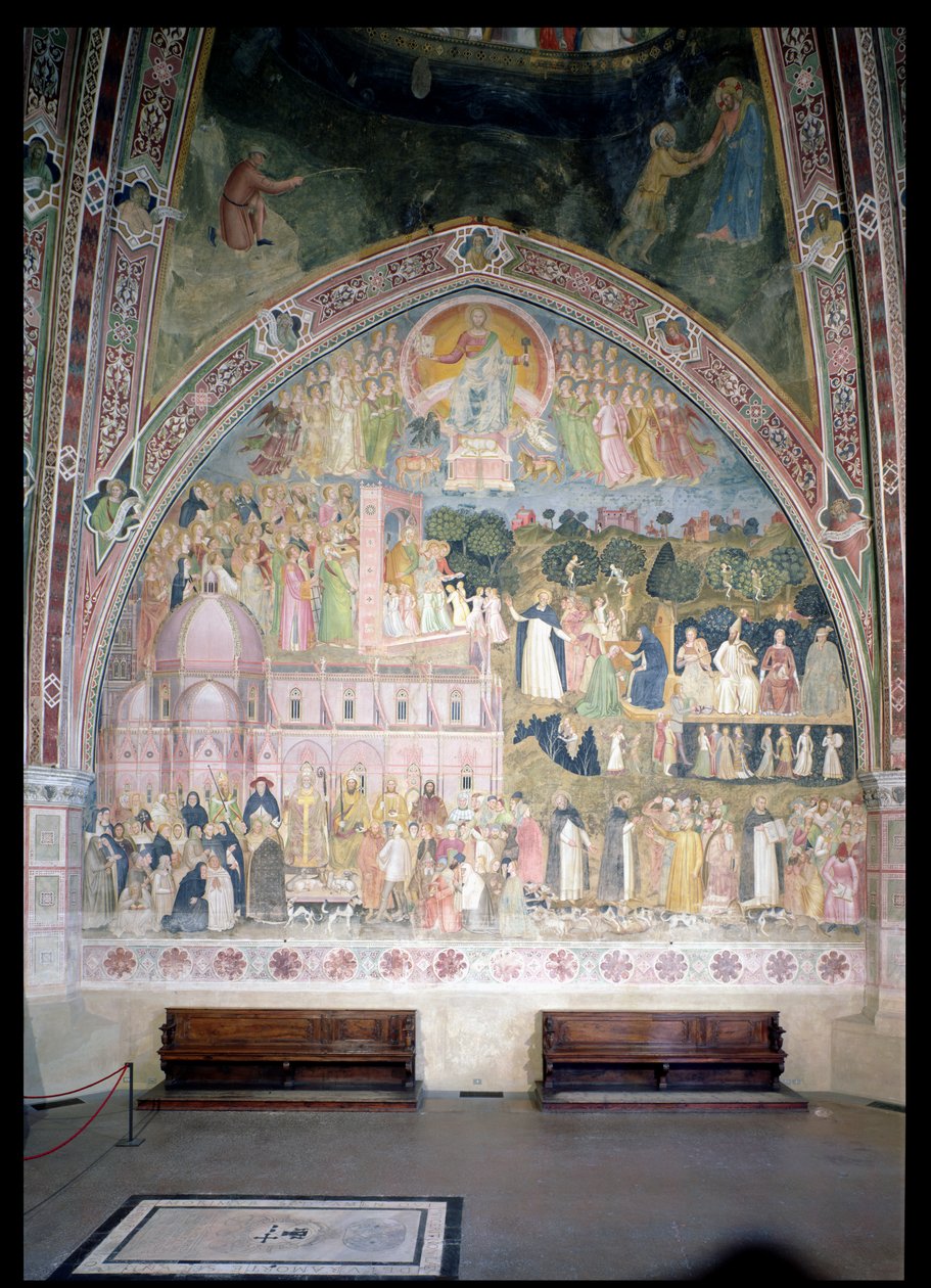 A Igreja Militante e Triunfante, na Capela Espanhola, c.1369 de Andrea di Bonaiuto