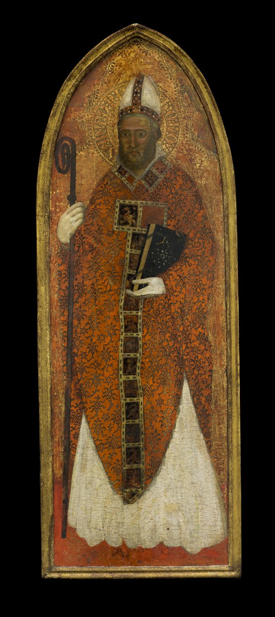 São Nicolau de Bari, c.1365 (tempera e folha de ouro em madeira) de Andrea di Bonaiuto fl.1343 77 Andrea di Bonaiuto fl.1343 77