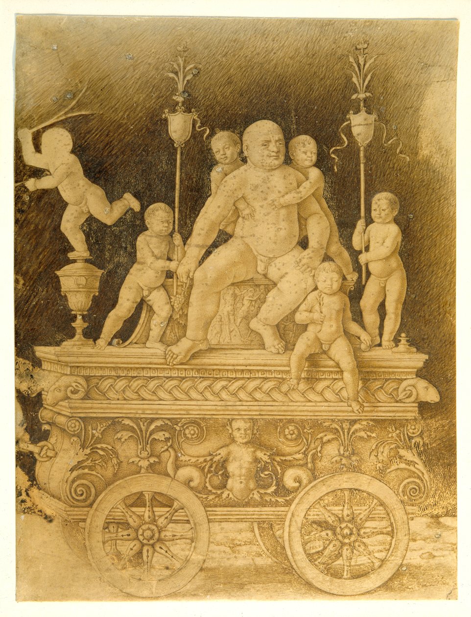O Triunfo de Silêncio, início do século XVI (caneta e tinta em velino) de Andrea (follower of) Mantegna