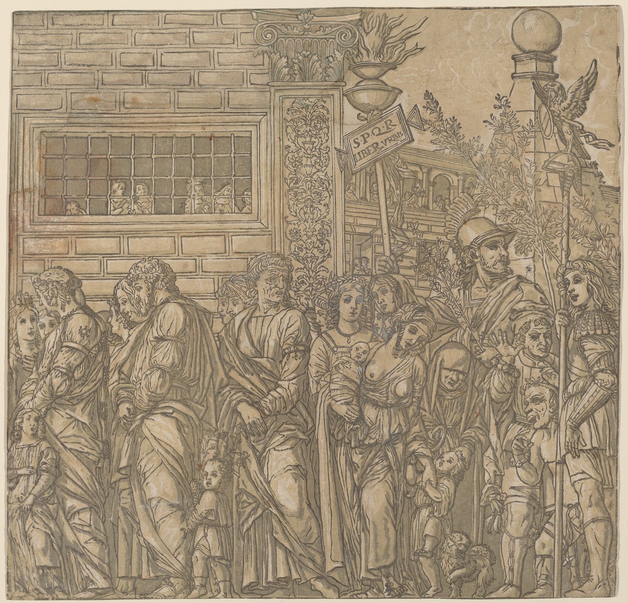 O triunfo de Júlio César de Andrea Andreani after Andrea Mantegna