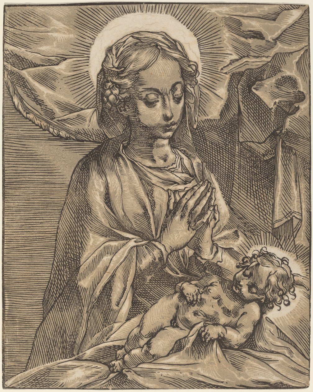Madonna e criança de Andrea Andreani after Francesco Vanni