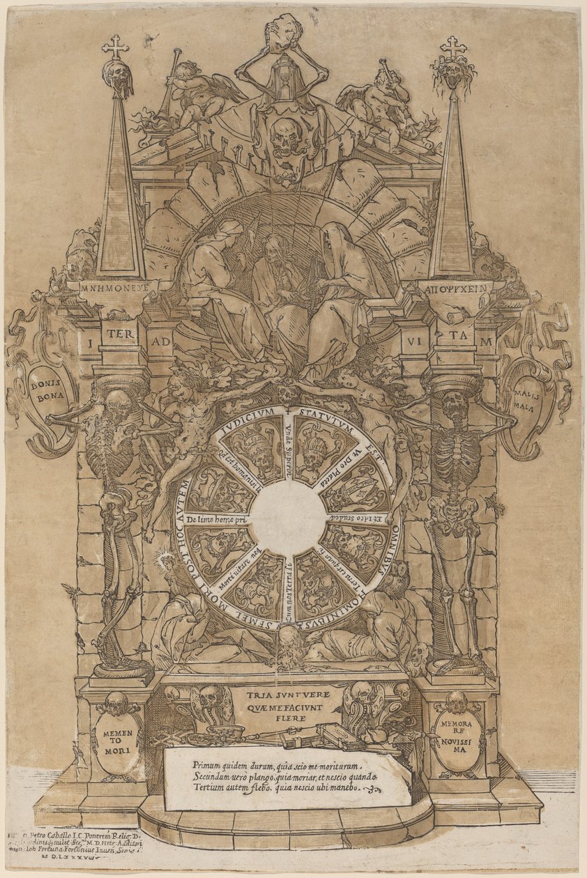 Alegoria sobre a morte de Andrea Andreani after Giovanni Fortuna