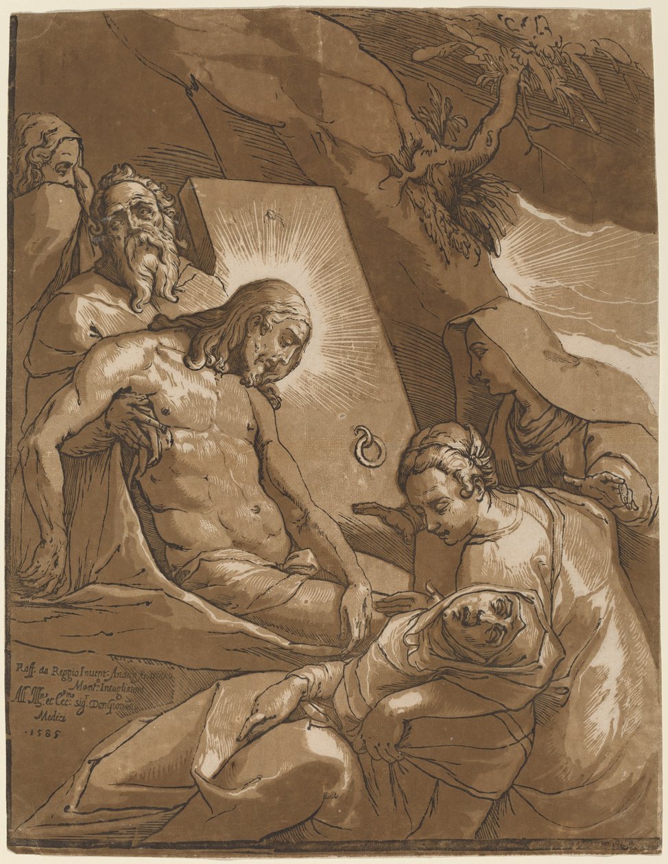 O sepultamento de Andrea Andreani after Raffaello Motta