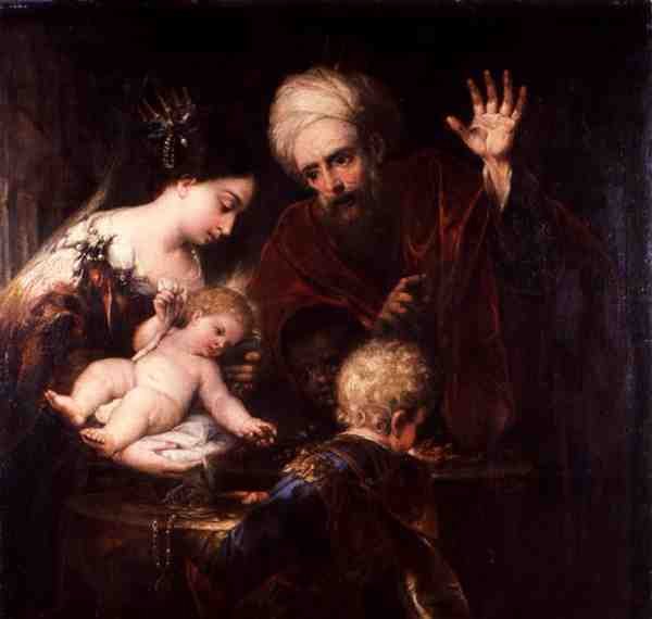 O Julgamento de Moisés (óleo sobre tela) de Andrea Celesti