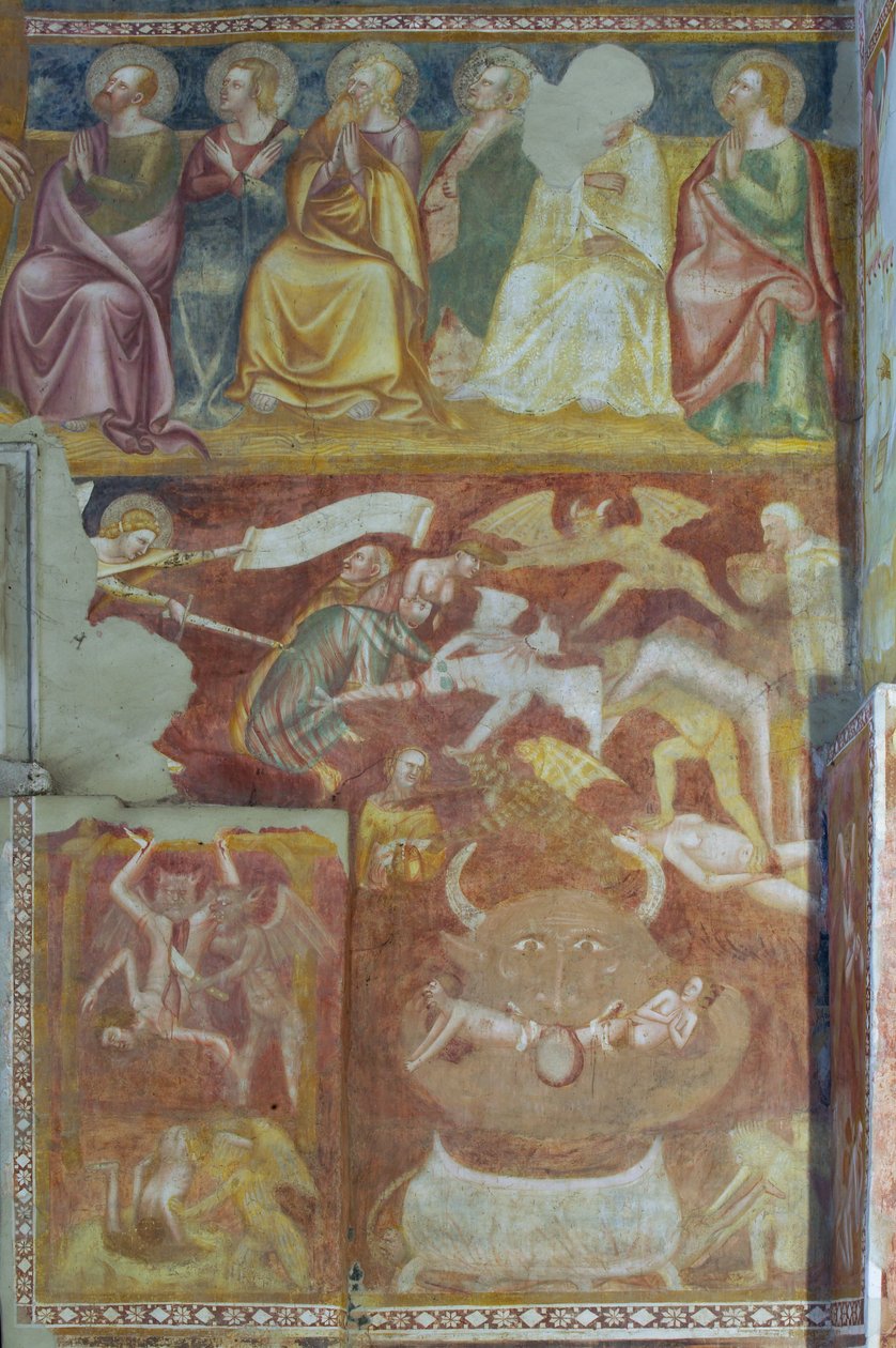 Torturas dos Amaldiçoados (fresco) de Andrea De Bruni