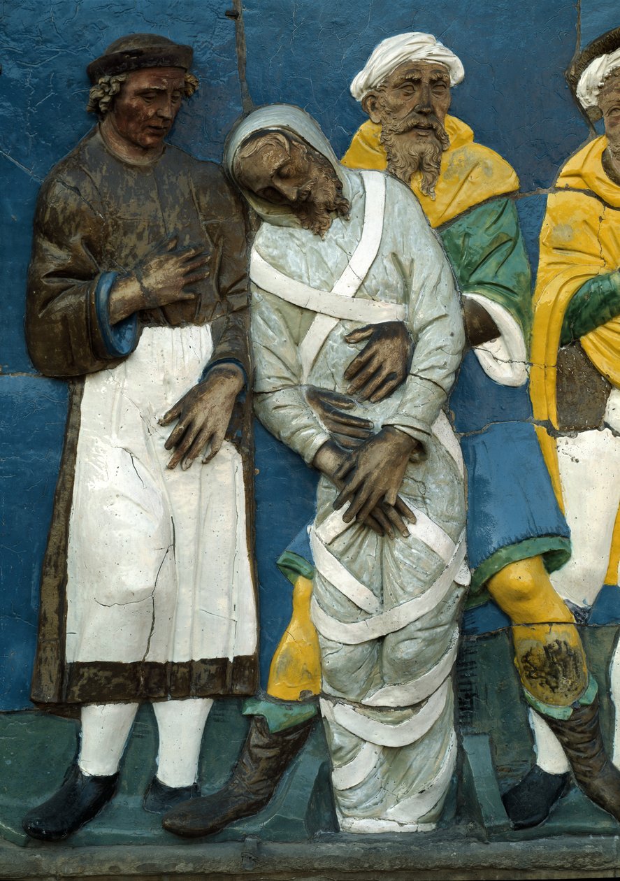 Enterrando os mortos, detalhe, 1526-28 de Andrea Della Robbia