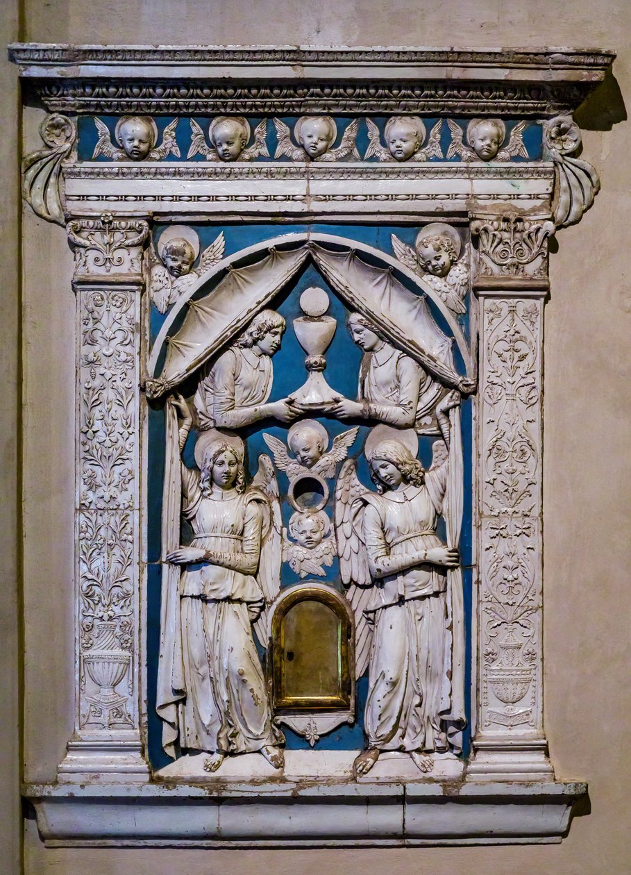 Tabernáculo, fim do século XV ou início do século XVI (fresco) de Andrea Della Robbia