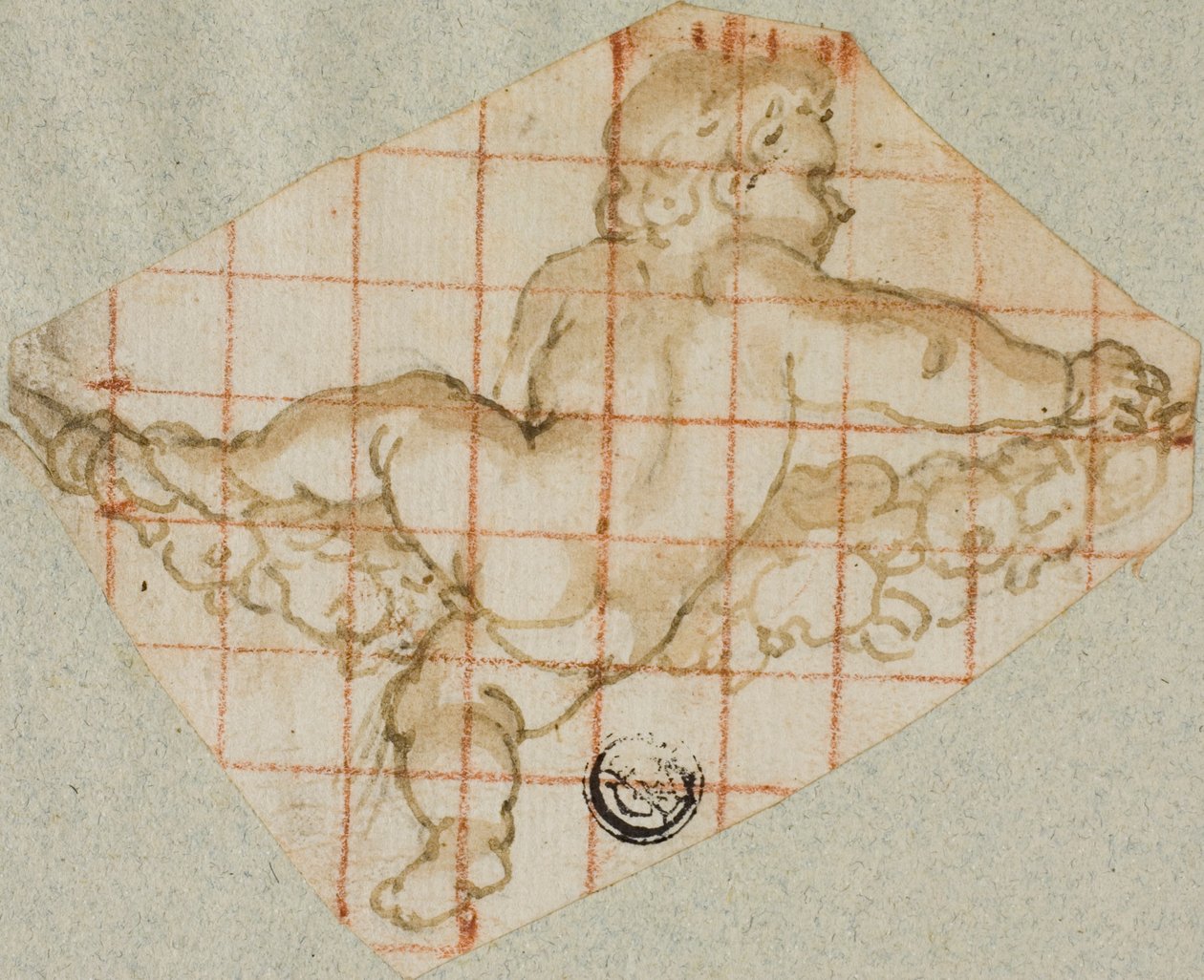 Putto com grinalda de Andrea Lilio
