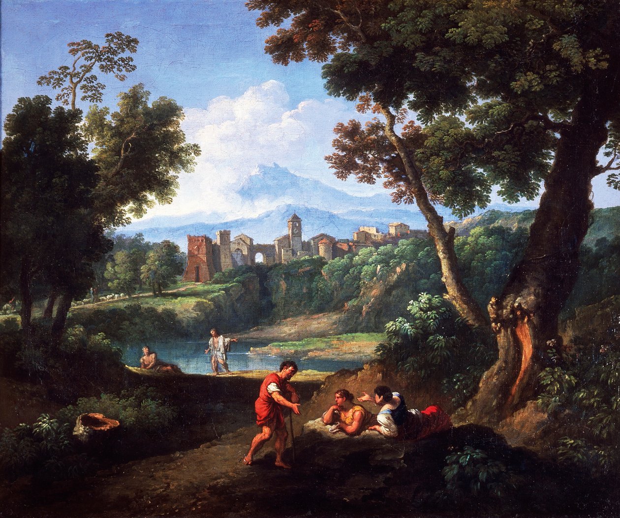 Paisagem, por Andrea Locatelli (1695-1741), óleo sobre tela, 61x73 cm. de Andrea Locatelli