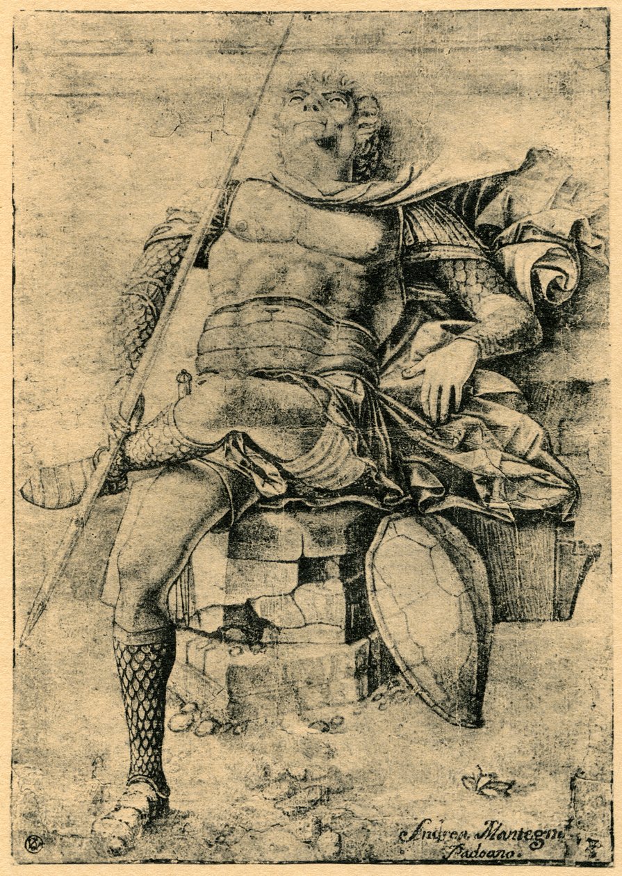 Um soldado adormecido, 1913. de Andrea Mantegna