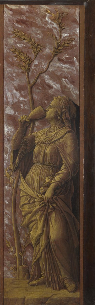 Uma mulher bebendo, c. 1500 de Andrea Mantegna