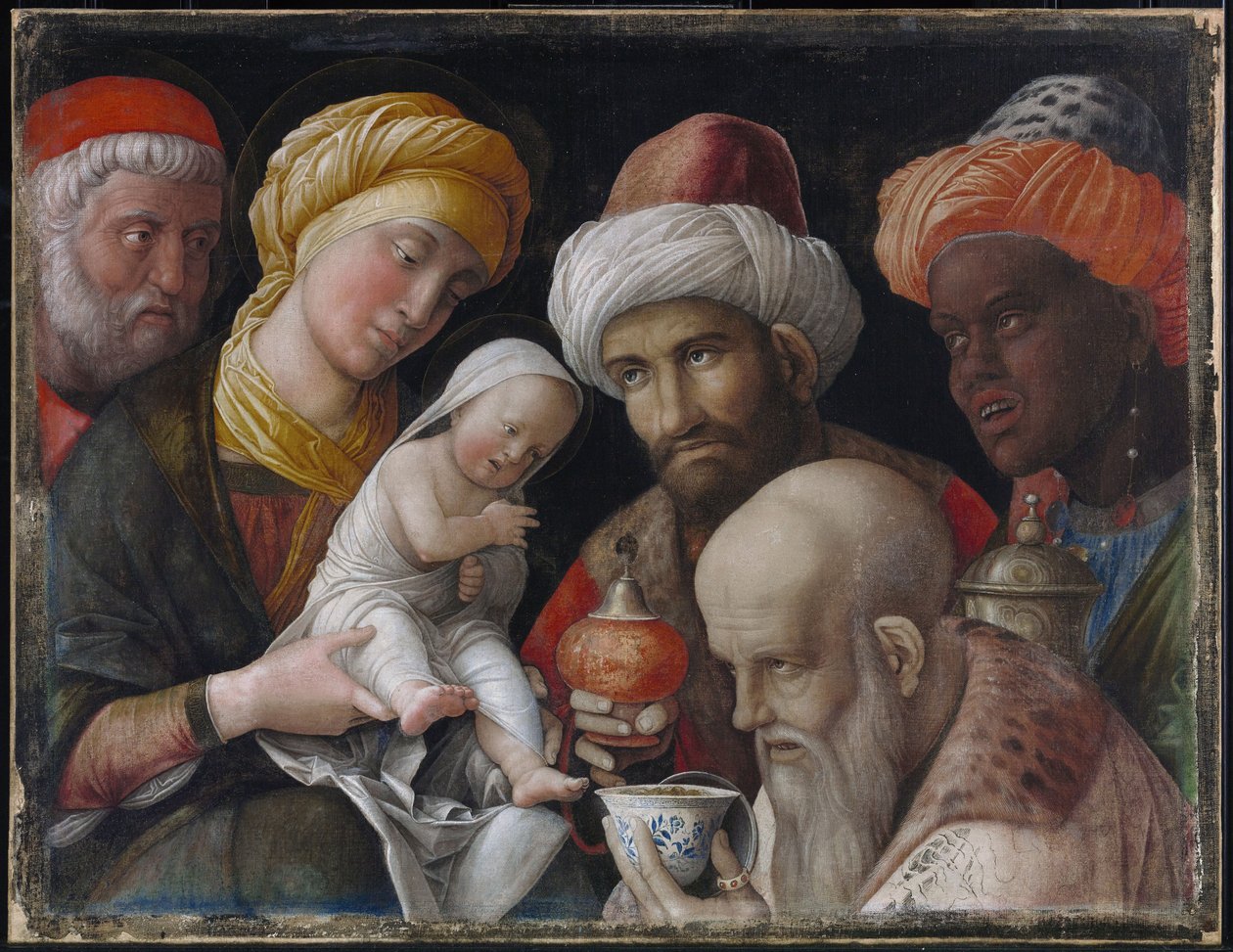 Adoração dos Magos de Andrea Mantegna
