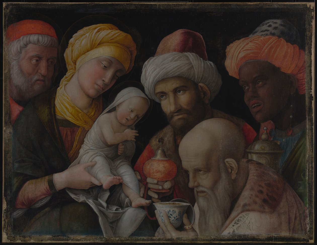 Adoração dos Magos de Andrea Mantegna