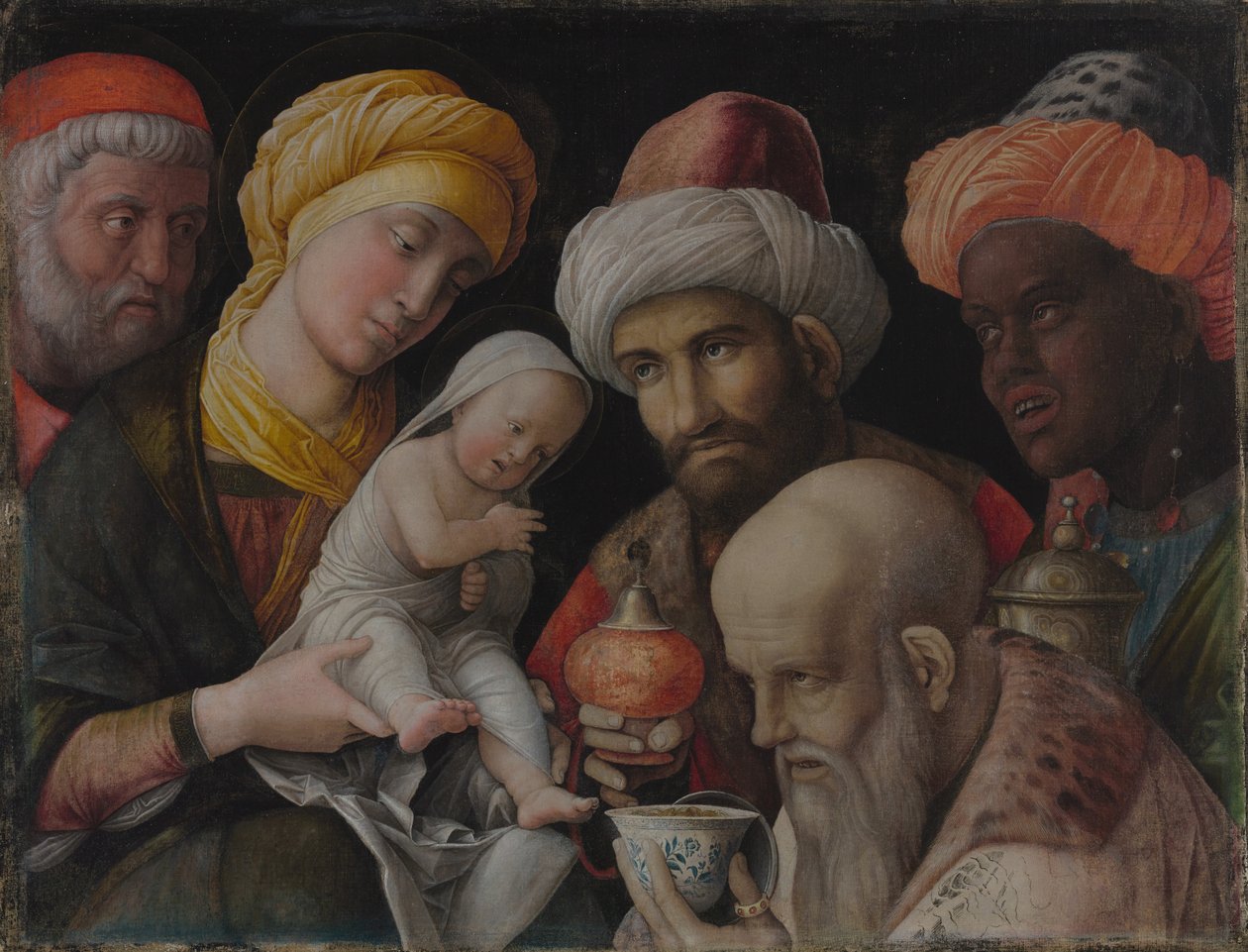 Adoração dos Magos de Andrea Mantegna