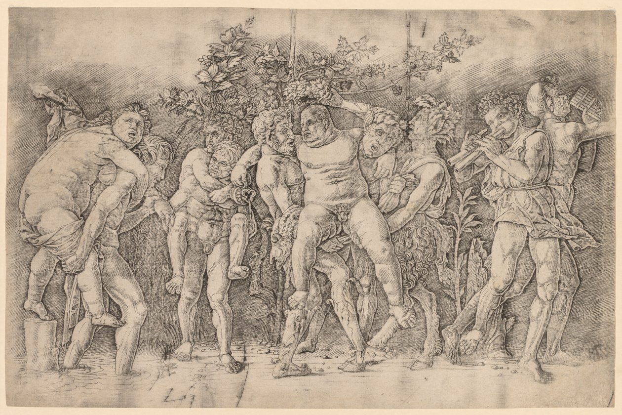 Bacanal com Silenus. de Andrea Mantegna