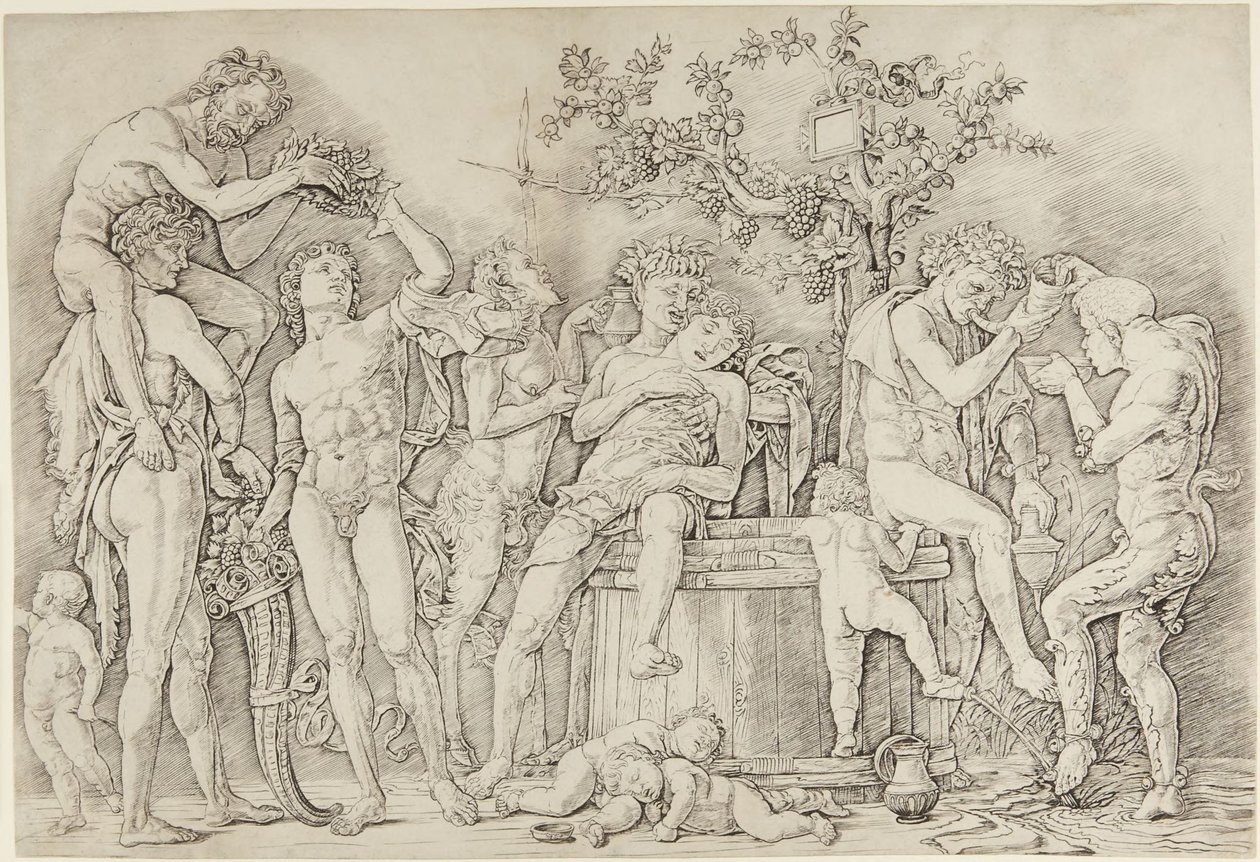 Bacanal com um lagar de Andrea Mantegna
